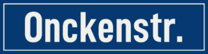 Straßenschild Onckenstraße