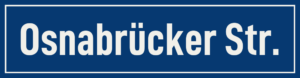 Straßenschild Osnabrücker Straße