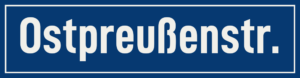 Straßenschild Ostpreußenstraße