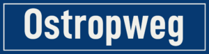 Straßenschild Ostropweg