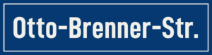 Straßenschild Otto-Brenner-Straße