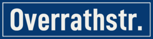 Straßenschild Overrathstraße