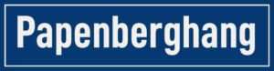 Straßenschild Papenberghang