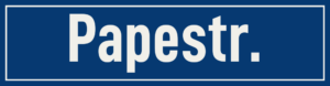Straßenschild Papestraße
