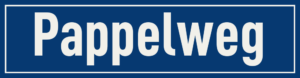 Straßenschild Pappelweg
