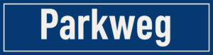 Straßenschild Parkweg