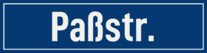 Straßenschild Paßstraße