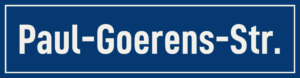 Straßenschild Paul-Goerens-Straße