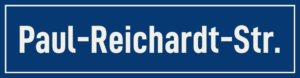 Straßenschild Paul-Reichardt-Straße