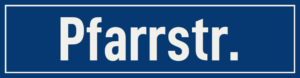 Straßenschild Pfarrstraße
