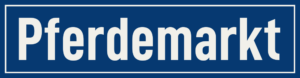 Straßenschild Pferdemarkt