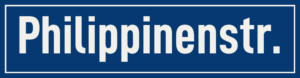 Straßenschild Philippinenstraße