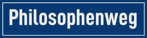 Straßenschild Philosophenweg