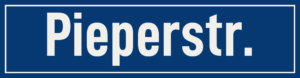 Straßenschild Pieperstraße
