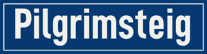 Straßenschild Pilgrimsteig