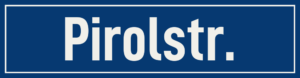 Straßenschild Pirolstraße