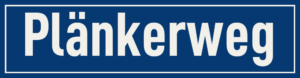Straßenschild Plänkerweg