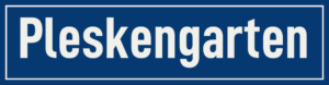 Straßenschild Pleskengarten
