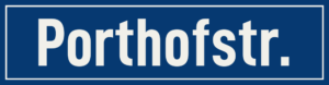 Straßenschild Porthofstraße