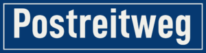 Straßenschild Postreitweg