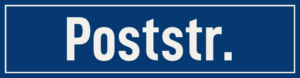 Straßenschild Poststraße
