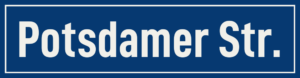 Straßenschild Potsdamer Straße