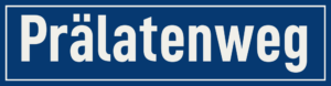 Straßenschild Prälatenweg