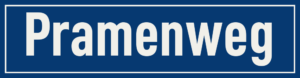 Straßenschild Pramenweg