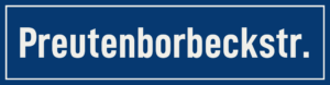 Straßenschild Preutenborbeckstraße