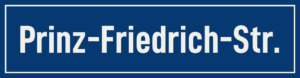 Straßenschild Prinz-Friedrich-Straße