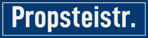 Straßenschild Propsteistraße