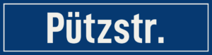 Straßenschild Pützstraße