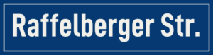 Straßenschild Raffelberger Straße