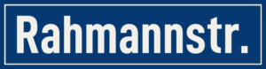 Straßenschild Rahmannstraße