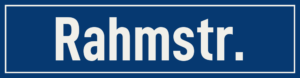 Straßenschild Rahmstraße