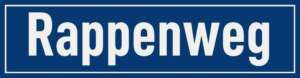 Straßenschild Rappenweg