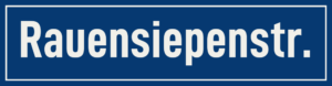 Straßenschild Rauensiepenstraße