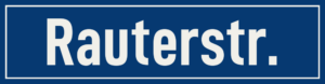 Straßenschild Rauterstraße