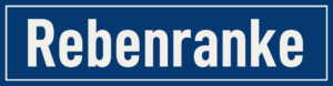 Straßenschild Rebenranke
