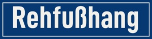 Straßenschild Rehfußhang