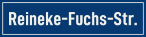 Straßenschild Reineke-Fuchs-Straße