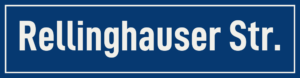 Straßenschild Rellinghauser Straße