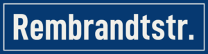 Straßenschild Rembrandtstraße