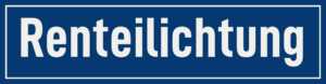 Straßenschild Renteilichtung