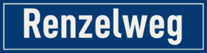 Straßenschild Renzelweg