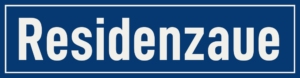 Straßenschild Residenzaue