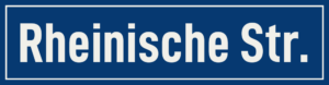 Straßenschild Rheinische Straße