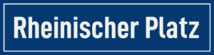 Straßenschild Rheinischer Platz