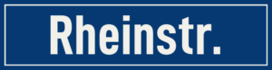 Straßenschild Rheinstraße