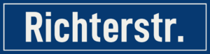 Straßenschild Richterstraße
